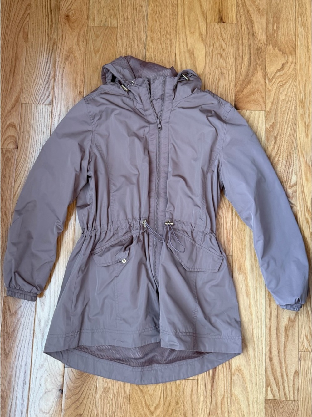 Old Navy Mauve Hooded Anorak with Drawstring Waist